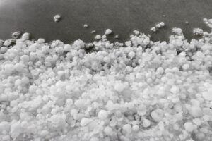 Hailstones after a hailstorm
