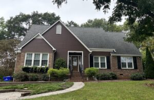 Home in Greenville, SC, with new James Hardie siding and 6" gutters