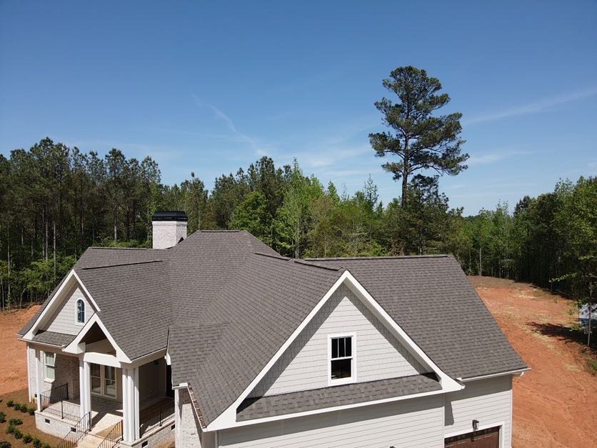 IKO Cambridge Driftwood architectural shingle roof installation in Laurens SC