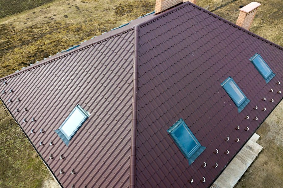 Newly installed metal roof designed for high wind resistance and long-lasting protection