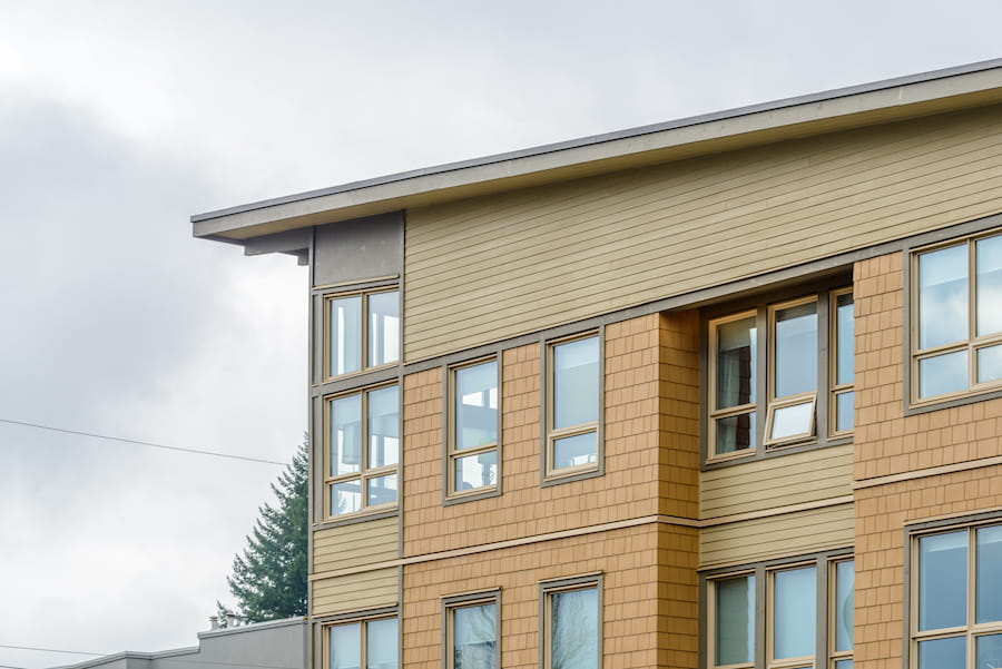 A Perfect Neighborhood. Houses In Suburb At Summer In The North America. Top Of A Luxury House With